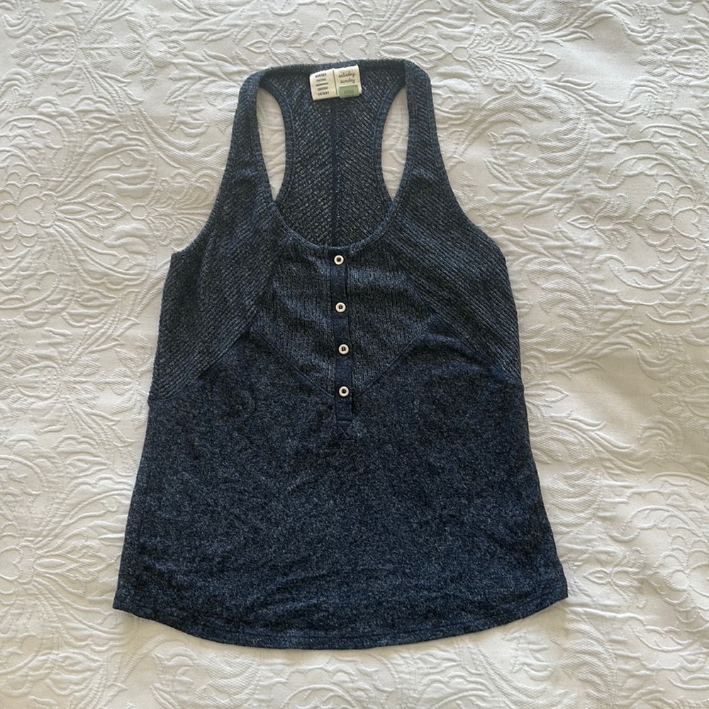 Anthropologie Cute Navy Knit Tank, size Small